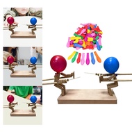 [Maxivogue1] Wooden Fencing Puppets Balloon Bamboo Party Favor, DIY Handmade Fast Paced for Kids