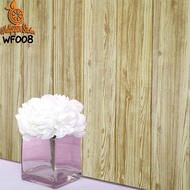 ORANGE Wallpaper 3D Wood Foam Ukuran 70x70cm - Stiker Dinding Foam Motif Wood Kayu 3D Timbul