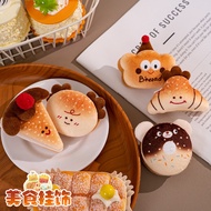 Mobile Phone Bag Keychain Pendant Simulation Food Toy Chocolate Bread Hairpin Brooch Series Cute Sof