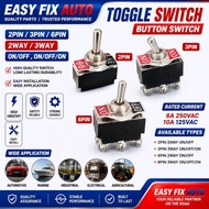 TOGGLE SWITCH / BUTTON SWITCH 2PIN/3PIN/4PIN/6PIN , 2WAY / 3WAY/WAY ON/OFF / ON/OFF/ON SWITCH