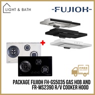 [BUNDLE] FUJIOH FH-GS5035 Gas Hob And FR-MS2390 R/V 900MM Super Slim Cooker Hood