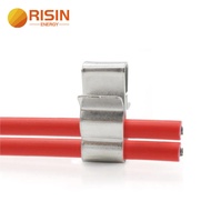 Risin Stainless Steel Solar PV Cable Clips Cable Clamp For 4mm2 6mm2 12awg 10awg PV Solar Cable Wire