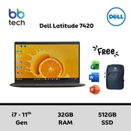 Dell Latitude 7420 | i7 11th Gen | 16GB/32GB | 256GB-512GB SSD | 14" | MS Office 2024