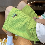 Short Shorts Men Beach Pants Dachshund Dog Embroidered Summer Seersucker Boy Shorts