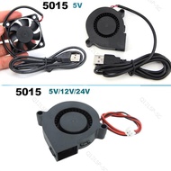 USB DC 5V/12V/24V 5cm Blower fan 5015 CPU Cooler Cooling Fan xh2.54 for 3D Printer sleeve bearing Fa