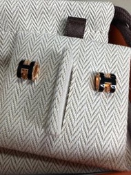 Hermes pop h黑金耳環