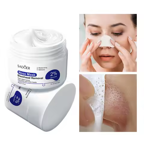 SADOER Blackhead Remover Nose Mask Shrink Pores Improve acne Deep Nose Cleansing Skin Care