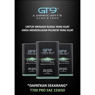 GT9 T500 T600(MB) T700 Street & Scooter (Fully Semi) 10w40 10w50 1liter 1.2liter Motor Minyak Hitam 