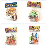 Toy set of house animals, wild animals, sea animals, insects