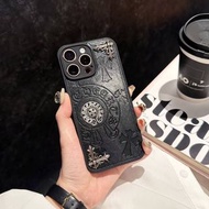 iPhone 手機保護套  克羅心 Chrome Hearts 立體金屬標暗黑系酷炫苹果手機殼7 手機殼 禮物 手機袋 保護套 蘋果 手機