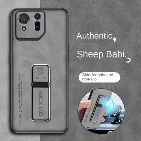 Luxury invisible stand phone Case For Asus ROG Phone 9 Pro 9Pro Leather Skin Shockproof Back Cover F