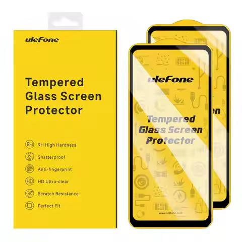 2pcs Pack Ulefone 9H HD Anti Fingerprint Tempered Glass Screen Protector For Ulefone Armor 34 Pro Fo