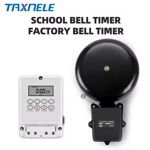 Auto Bell Ring Timer Controller School Factory Bell 220V ZYT08 With Ring Bell 80 Times One Day 6 8 1