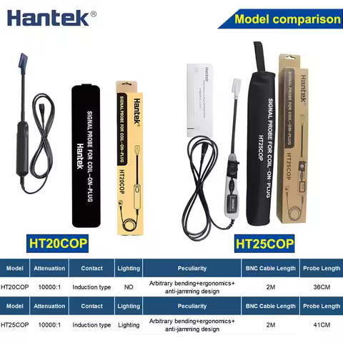 Hantek HT20COP/HT25COP Automobile Oscilloscope Engine Ignition Probe Attenuation 10000:1 an be bent