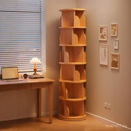 360 Degree Solid Wood Large Capacity Bookcase Multifunctional Storage Rack Display Rack Children's C