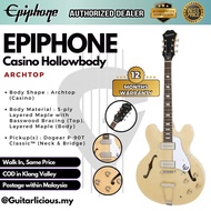 Epiphone Casino Archtop Hollowbody Double Humbucker (HH) Electric Guitar - Natural (NA)