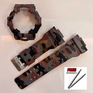 Strap and Bezel Matte Brown Camoflauge Replacement for GSh0ck GA-700/GA-710 / GA700 GA710