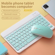 Colorful bluetooth keyboard Russian Spanish Keyboard mouse For Samsung Android Tablet For iPad 10 inch For samsung tablet Bluetooth mouse Keyboard