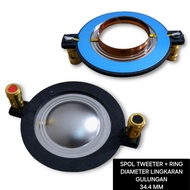 Spol 34.4 Spul 34.4mm Voice Coil Tweeter Acoustic RCF NPA Black + Ring