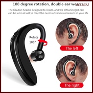 [blesiyaedMY] Bluetooth Headset Ear Hook Hands Earphones with Built-in Mic Business
