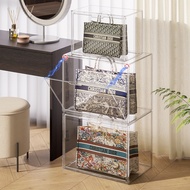 Full Acrylic Giant Display Bag Box Magnetic Cover Popmart Figurine Cosmetic Storage Case Organizer