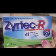 Zyrtec - R Rapid Relief 10 tabs ori Singapore