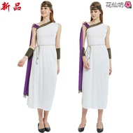 Ancient Greek Princess cosplay Costume Purple Shawl Female Greek Performance Clothes