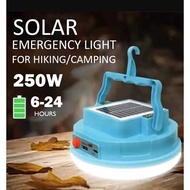 【 8 Hours 】USB rechargeable solar emergency LED light with power bank for phone solar camping light 