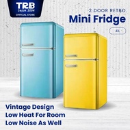 [ TRB ] Mini Peti Sejuk Ais Mini Fridge Refrigerator Freezer (41L) 2 Door Retro Classic Vintage - WA