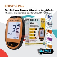 [READY STOCK] FORA 6 Plus Multi Health Monitor – Blood Glucose, Ketone, Uric Acid, Cholesterol