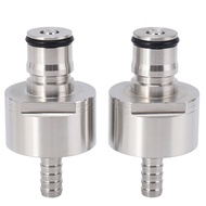 2Pcs/Lot 304 Stainless Steel Carbonation Cap 5/16 Inch Barb Ball Lock Type Fit Soft Drink PET Bottle