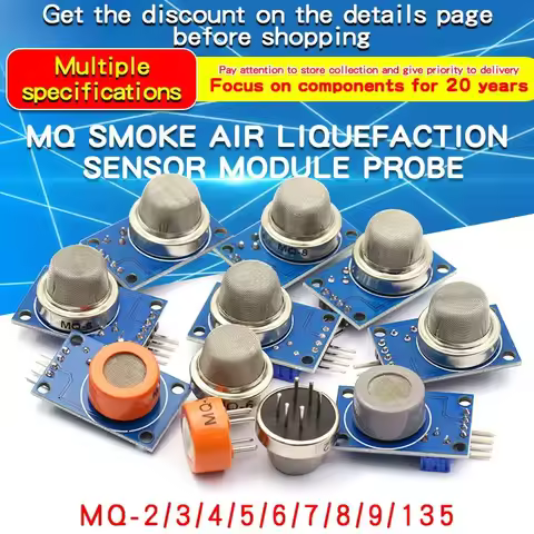 Sensor MQ-135 Arduino 1PCS MQ-2 MQ-3 MQ-4 MQ-5 MQ-6 MQ-7 MQ-8 MQ-9 MQ-135 Detection Smoke Methane Li