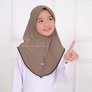 Amora Jilbab Bergo Hamidah Anak Hijab Instan Jersey Premium Kerudung Anak Sekolah Polet Pet Antem