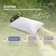 Hooga Wellness SHAYNE Bamboo Charcoal Cube Memory Foam Pillow | Neck Support | Anti Bacterial Pillow