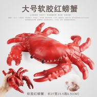 Children's Toys Simulation Large Size Soft Rubber Red Crab Undersea Biological Model Shuttle Crab Ha