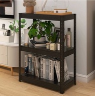 ONE - 鐵藝色彩 組合櫃 梳化邊櫃 戶外花架 書架 浴室置物櫃 【60x30x80cm】3層 黑色