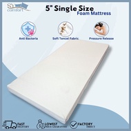 SY COMFORT 5" Single Mattress/Tilam Bujang 5" Foam Mattress