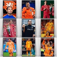 AACO Football Star V-Virgil van Dijk Poster  Self-adhesive Art Waterproof Paper Sticker Coffee House