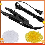Hair Extensions Tool C Head U Tip Iron Connector Wand with 2 Bags Keratin Glue Granule Beads US Plug