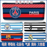 Football Club Team Logo Football Fan Student Pencil Cases Pencil Box DIY Pencil Bag Writing Case Storage Box