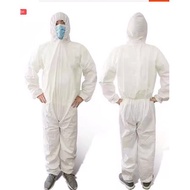 (ready Stock) FrontLiner PPE Suit Medical Coverall Jumpsuit Isolation Suit 60gsm PP + PE Coated 100%