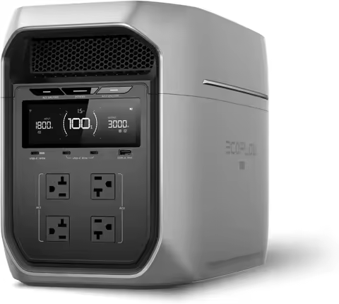 EF ECOFLOW Portable Power Station DELTA 3 Max Plus, 2048Wh LiFePO4 Battery, Solar Generator (Solar P