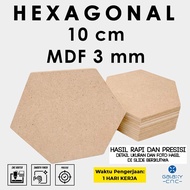 Hexagonal 10 cm - MDF 3 mm - Custom MDF board