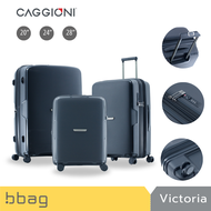 bbag shop :CAGGIONI กระเป๋าเดินทาง รุ่นวิคตอเรีย (Victoria C19082) [สีเทา/สีดำ/สีชมพู/สีเขียว] วัสดุโพลีคาบอเนต (PC) มีช่องซิปขยาย 4 ล้อ ล้อคู่ หมุนได้ 360 องศา รหัสล๊อค TSA กระเป๋าเดินทางล้อลาก คาจีโอนี่