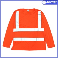 AKZDXE 2PCS สีเหลืองสะท้อนแสง เสื้อกั๊กเพื่อความปลอดภัย เสื้อเชิ๊ต สีส้มสีส้ม สะท้อนแสงสะท้อน แจ็คเก็ตสีส้มสีเหลือง การรักษาความปลอดภัยความปลอดภัย กลางคืนกลางคืนกลางคืน