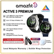Amazfit Active 3 Premium (A2559) Smart Watch, 1.32" AMOLED Fitness Tracker, Bluetooth Call & Music ,
