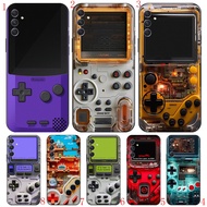 Samsung A54 5G A55 A60 A70 A71 A72 A73 F62 TPU Spot goods Black soft case phone case Retro game cons