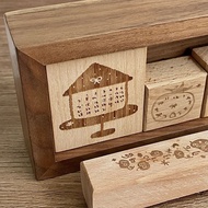 Wooden Stamp Journal Decoration Rubber Stamp DIY Memo Retro Timeline