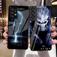 Alien Vs Predator Tempered Glass Phone Case For Samsung Galaxy A11 A14 A20 A30 A22 A32 A33 A34 A40 A