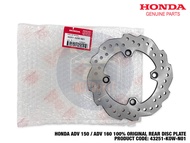 HONDA ADV150 ADV160 100% ORIGINAL FRONT REAR BRAKE DISC PLATE DEPAN BELAKANG 45351-K0W-N01 43251-K0W